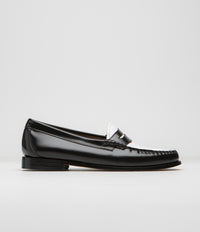 G.H. Bass Womens Weejun Penny Shoes in Black and White thumbnail