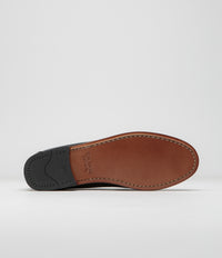 G.H. Bass Womens Weejun Penny Shoes in Black and White thumbnail