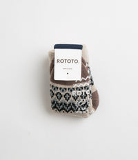 RoToTo Comfy Room Nordic Socks - Ivory thumbnail