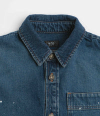 A.P.C. Basile Overshirt in Washed Indigo thumbnail