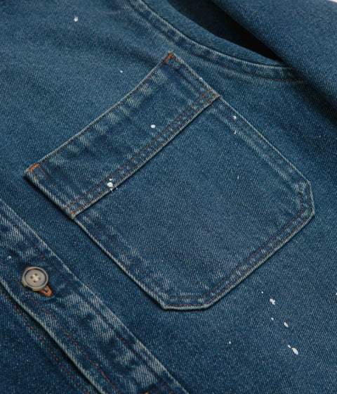 A.P.C. Basile Overshirt in Washed Indigo
