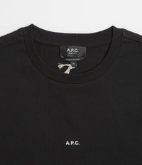 A.P.C. Boxy Micro Logo T-Shirt in Black and White thumbnail