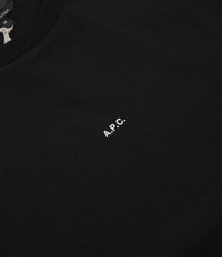 A.P.C. Boxy Micro Logo T-Shirt in Black and White thumbnail