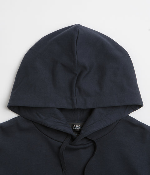 A.P.C. Grand VPC Hoodie in Dark Navy and Ecru