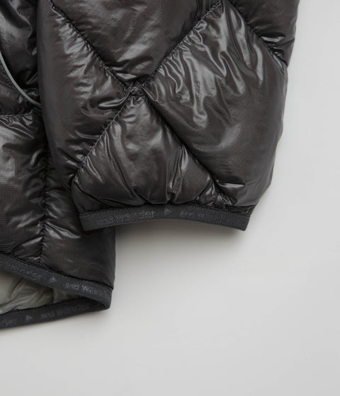 and wander Diamond Stitch Down Jacket in Grey