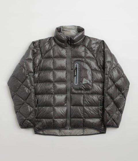 and wander Diamond Stitch Down Jacket in Grey