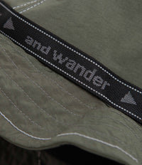 and wander JQ Tape Bucket Hat in Khaki thumbnail