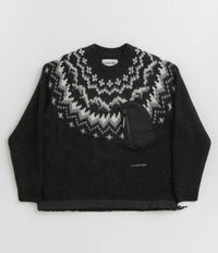 and wander Lopi Knit Sweatshirt - Black thumbnail