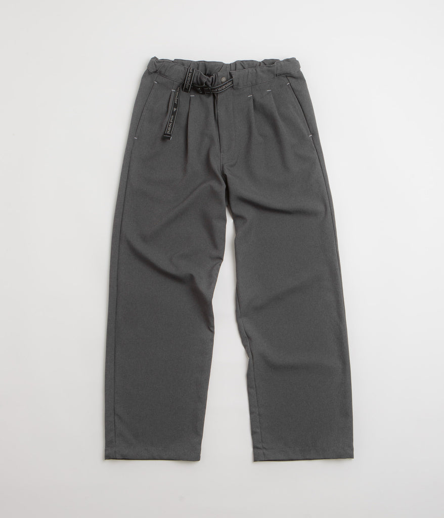 パンツ and wander PE melange twill wide pants and wander PE Melange Twill Wide Pants - Grey | Always in Colour