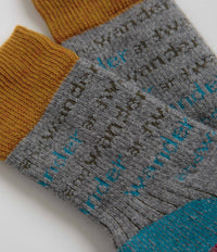 and wander Wool Socks in Light Grey thumbnail