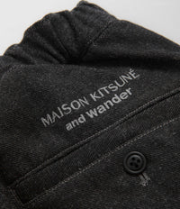 and wander x Maison Kitsune Cotton Wool Pants in Charcoal thumbnail