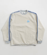 and wander x Maison Kitsune Pullover Fleece Sweatshirt in White thumbnail