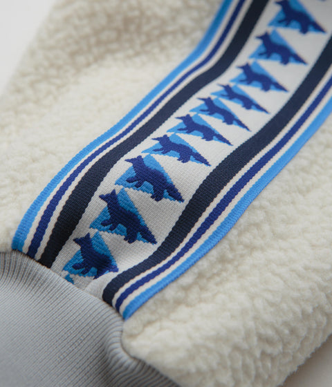 and wander x Maison Kitsune Pullover Fleece Sweatshirt in White