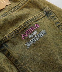 Aries Acid Wash Batten Jeans - Gold thumbnail