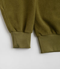 Aries Reverse Fleece Temple Crewneck Sweatshirt in Olive thumbnail