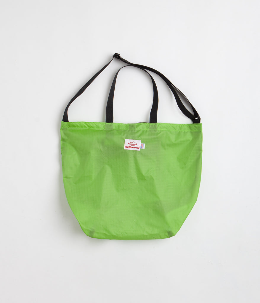 Battenwear Packable Tote Bag Lime Green Black