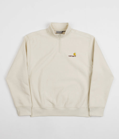 Carhartt Half Zip American Script Sweatshirt - Natural