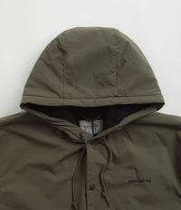 Carhartt Hooded Coach Jacket in Cypress and Black thumbnail