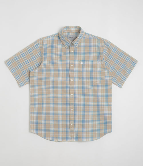 Carhartt Niven Short Sleeve Shirt - Niven Check / Wall / Wax