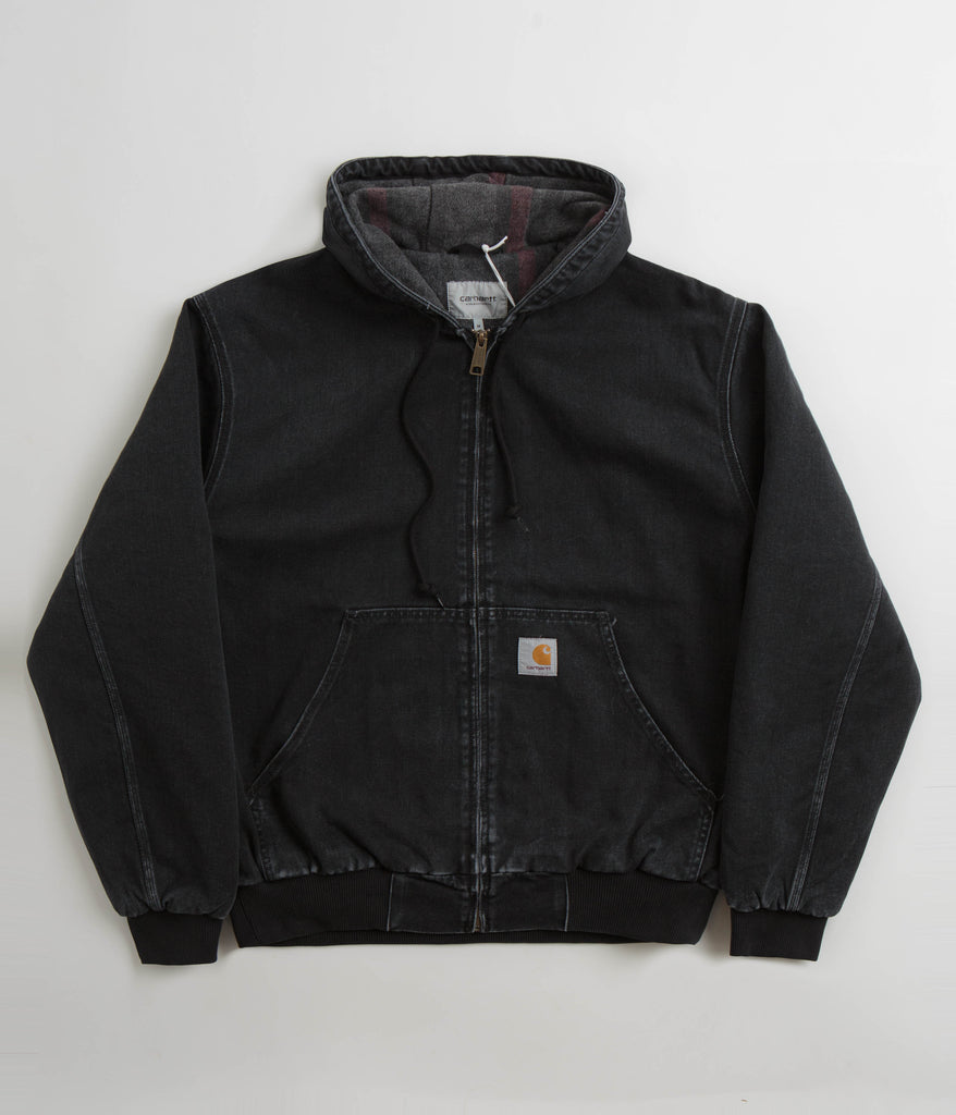 Carhartt OG Active Jacket Black Stone Washed Always in Colour