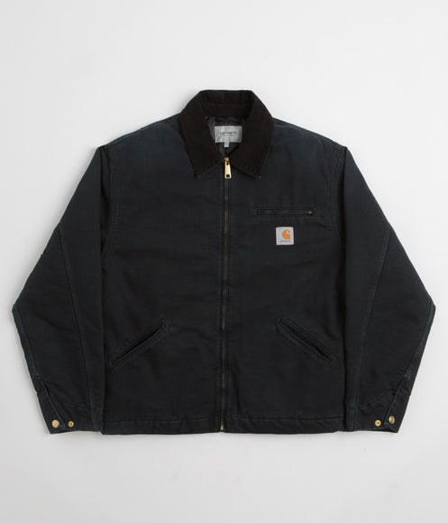 Carhartt OG Detroit Jacket - Black / Black Stone Canvas