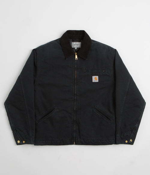 Carhartt OG Detroit Jacket - Black / Black Stone Canvas