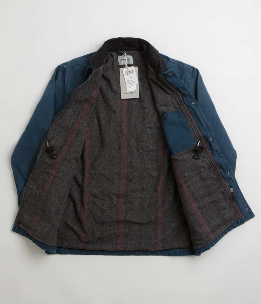 ジャケット・アウター carhartt og santa fe jacket deep lagoon Kurtki Carhartt WIP OG Santa Fe Jacket UNISEX Deep Lagoon