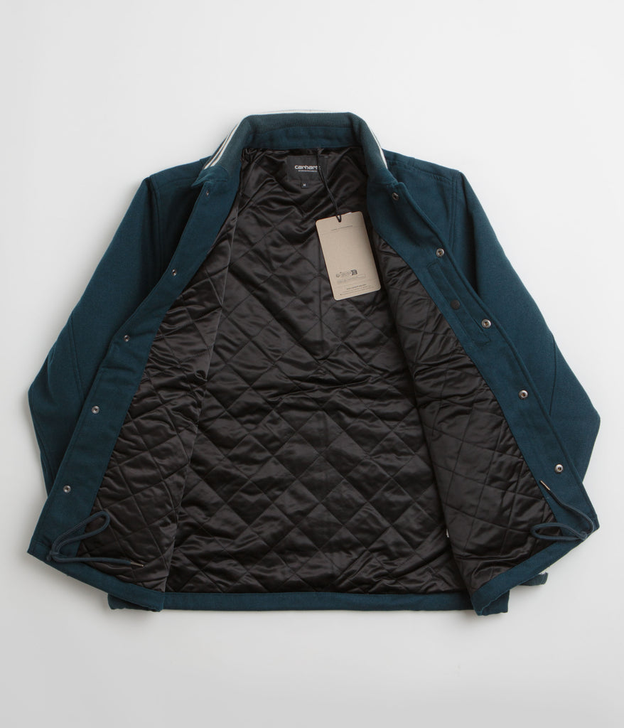 Dark Teal Rain Coach Jacket RVCA ANP Coach Jacket Blue-Black