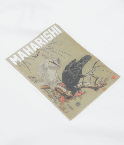 Maharishi Black Crow White Heron T-Shirt in White