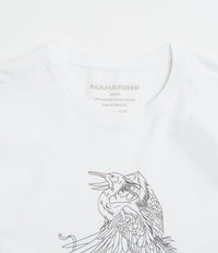 Maharishi Crow & Heron Miltype T-Shirt - White thumbnail