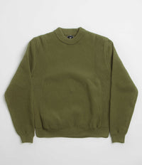Maharishi Knitted Crewneck Sweatshirt in Olive thumbnail