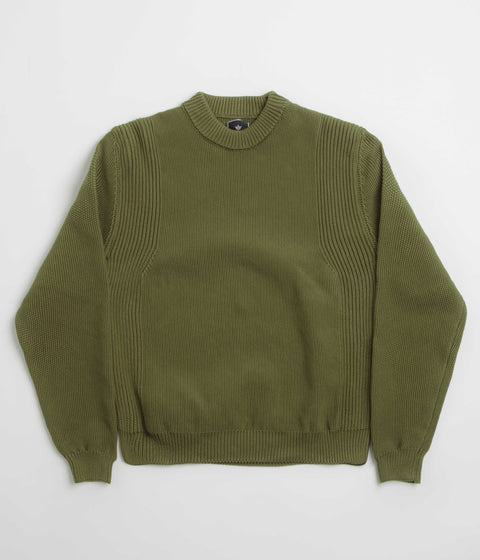 Maharishi Knitted Crewneck Sweatshirt in Olive