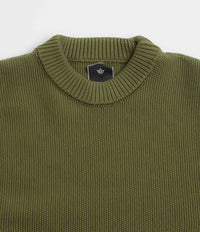 Maharishi Knitted Crewneck Sweatshirt in Olive thumbnail
