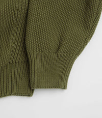 Maharishi Knitted Crewneck Sweatshirt in Olive thumbnail