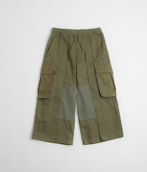 Maharishi M42 Hakama Cropped Track Pants in Olive