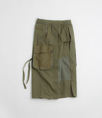 Maharishi M42 Hakama Cropped Track Pants in Olive thumbnail