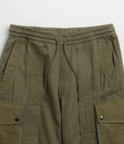 Maharishi M42 Hakama Cropped Track Pants in Olive