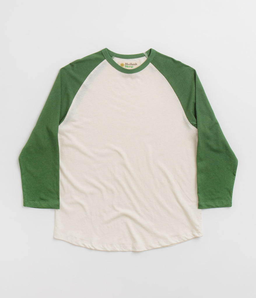 Green white baseball t-shirt best sale