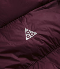 Nike ACG Lunar Lake Puffer Jacket in Night Maroon and Deep Jungle / Summit White thumbnail