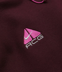 Nike ACG Therma-FIT Fleece Hoodie in Burgundy Crush and Summit White thumbnail