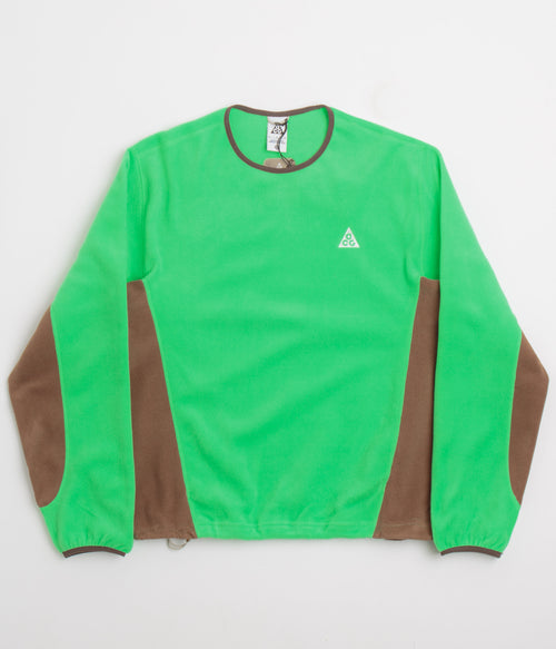 Nike ACG Wolf Tree Crewneck Sweatshirt - Green Shock / Mosswood Brown / Summit White