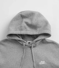 Nike Club Fleece Hoodie - Dark Grey Heather / Matte Silver / White thumbnail