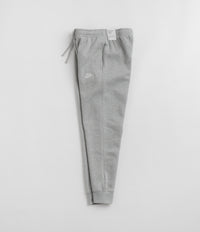 Nike Club Fleece Joggers in Dark Grey Heather and Matte Silver / White thumbnail
