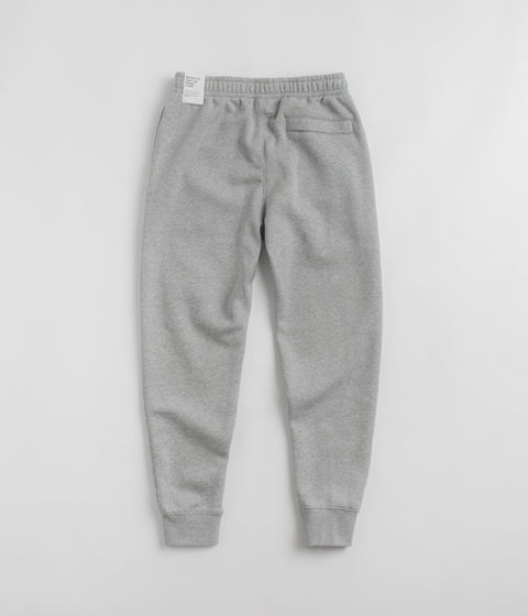 Nike Club Fleece Joggers in Dark Grey Heather and Matte Silver / White