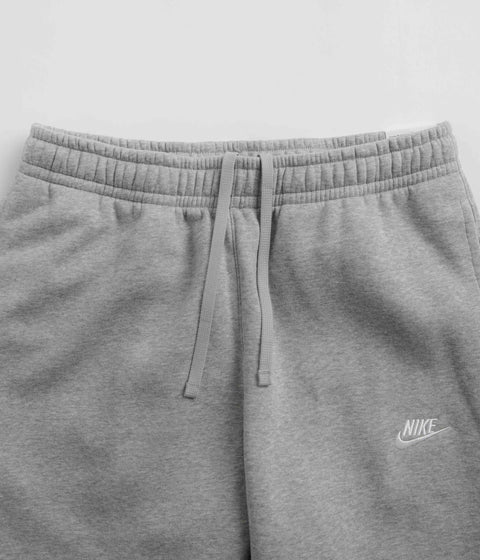 Nike Club Fleece Joggers in Dark Grey Heather and Matte Silver / White