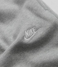 Nike Club Fleece Joggers in Dark Grey Heather and Matte Silver / White thumbnail
