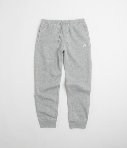 Nike Club Joggers - Dark Grey Heather / Light Smoke Grey / White
