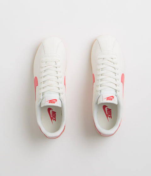 Nike Cortez Shoes in Sail and University Red and Gum Yellow