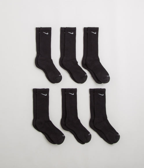 Nike Everyday Plus Cushioned Socks (6 Pack) - Black / White