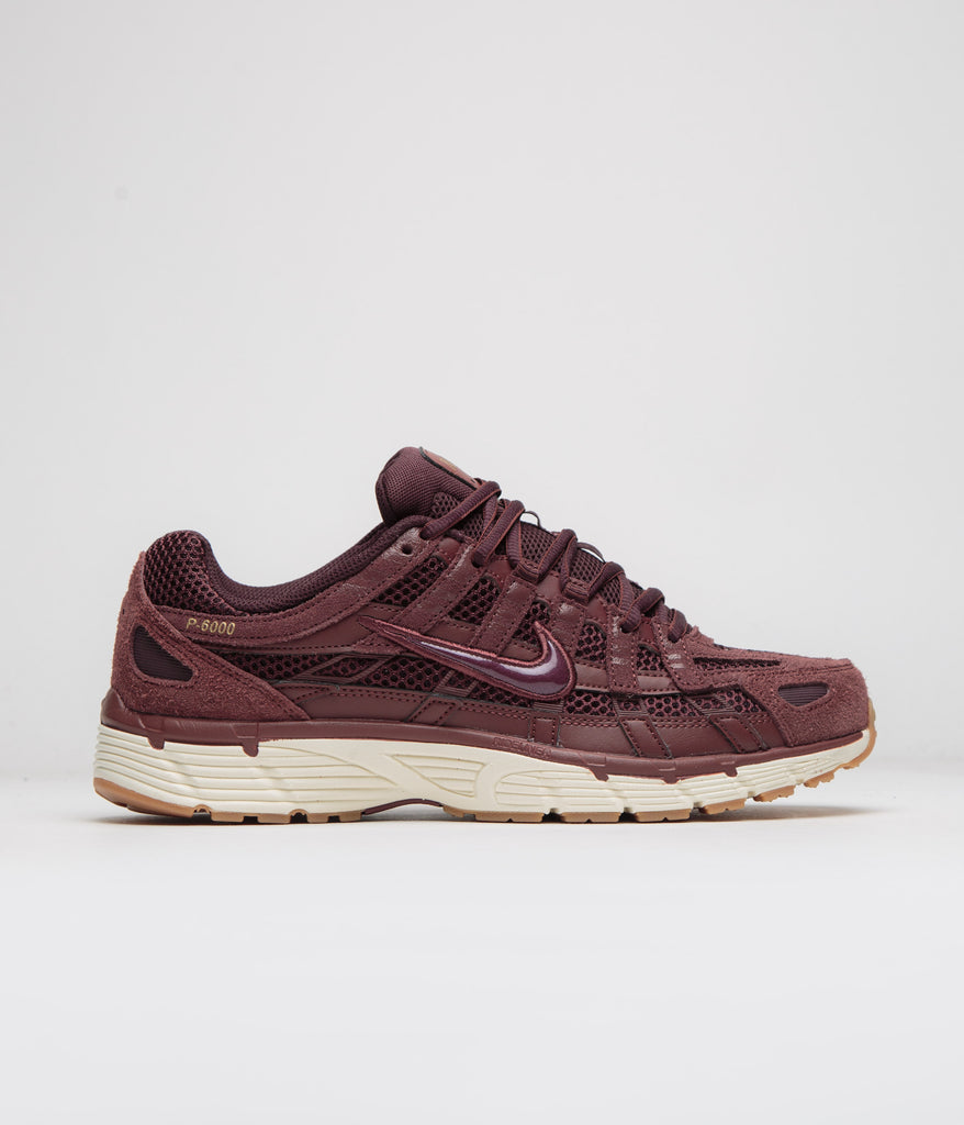 Nike P 6000 SE Shoes Dark Pony Burgundy Crush Metallic Gold Always in Colour